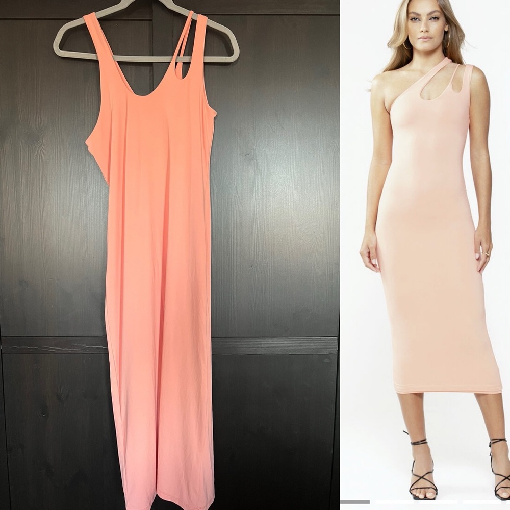 Bardot Echo cut out Midi in Peach L